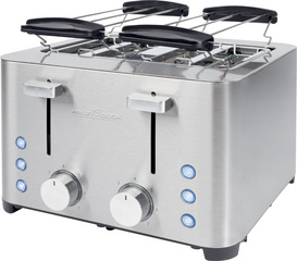 Grille-pain 4 tranches PC-TA 1252, avec support pour petits pains