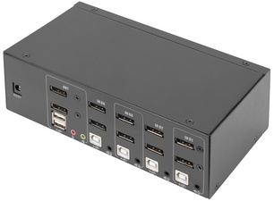 KVM Switch, 4-Port, Dual-Display, Rückseite