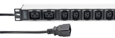 19" Kaltgeräte-Steckdosenleiste, Detailansicht