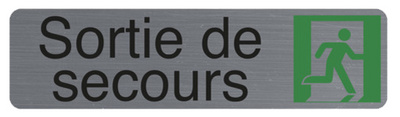 Plaque de signalisation "Sortie de secours"