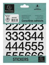 Chiffres auto-adhésifs 0-9, 30 mm