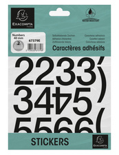 Chiffres auto-adhésifs 0-9, 40 mm