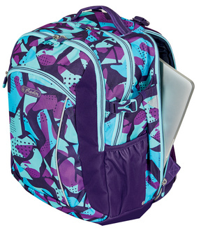 Sac à dos scolaire Ultimate "Camo Purple" - vue de biais