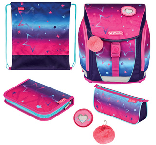 Schulranzen FiloLight Plus "Pink Stars" - inkl. Zubehör