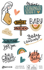 Papier-Sticker "Schwangerschaft"
