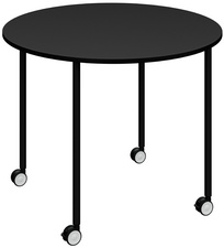 Mobiler Tisch FLEX OFFICE, schwarz