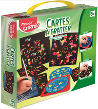 Cartes à gratter avec pochoirs & mandalas