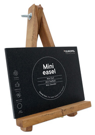 Tisch-Kreidetafel MINI mit Staffelei, natur