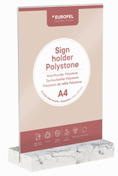 Tischaufsteller, Polystone weiß