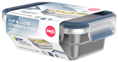Symbolbild: Edelstahl-Frischhaltedose CLIP & CLOSE STEEL, Verpackung