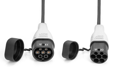 E-Auto-Ladekabel, Typ 2, 3-phasig, Detailansicht Stecker