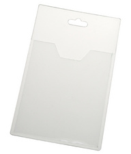 Porte-badge, ouvert sur l'avant, avec fente - 60 x 90 mm