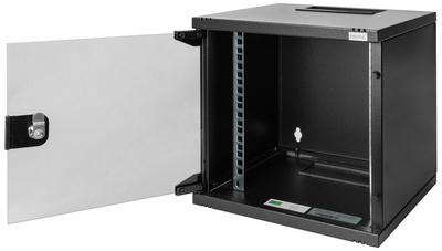 Coffret mural 10", 6 U, noir