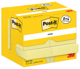 Haftnotizen Post-it Notes, gelb, Vorteilspack