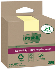 Super Sticky Recycling Notes, 76 x 76 mm (action 3+1)