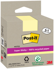  Haftnotizen super sticky Recycling notes, 76 x 76 mm (Vorteilspack)