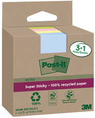 Super Sticky Recycling Notes, 76 x 76 mm (3+1)