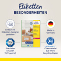 Etiketten Besonderheiten