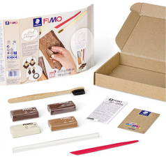 Kit de pâte à modeler SOFT Wood Design, contenu