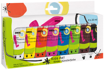  Kids Art Peinture d'artiste pour enfants, 20 ml, set de 8