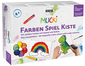 "MUCKI" Farben Spiel Kiste Set "Wir zaubern Farben mit Wasser und Stiften"