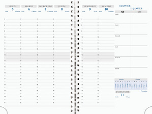 Agenda de bureau SAD 20S - grille