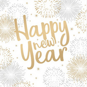 Motivservietten "Happy New Year"