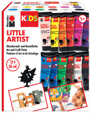Mal- & Bastelfarbe LITTLE ARTIST, 12x 36 ml
