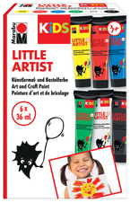 Mal- & Bastelfarbe LITTLE ARTIST, 6x 36 ml