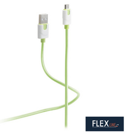 Daten- & Ladekabel, USB-A Stecker - USB-B micro Stecker, grün