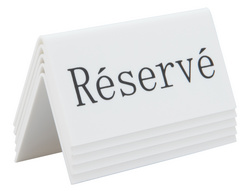 Présentoir de table RÉSERVÉ