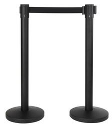 Absperrsystem RETRACTABLE schwarz - 2er Set