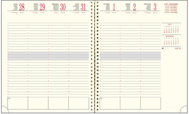 Agenda de bureau "SAD 22S" - grille