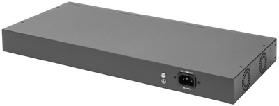 19" Fast Ethernet PoE Switch, Rückseite