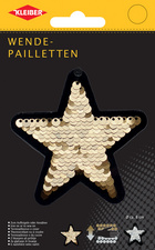 Wendepailletten Stern, gold-silber