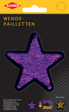 Wendepailletten Stern, lila-gold
