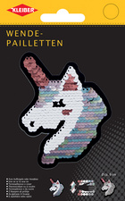 Wendepailletten Einhorn, weiß-rosa-grün