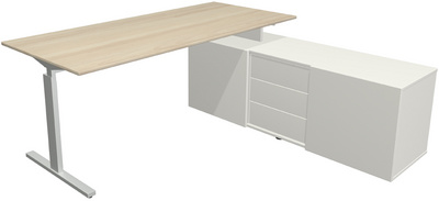 Bureau complet "Form 2", chêne