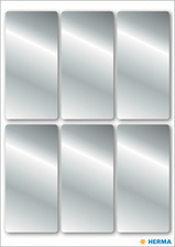 eckig, 26 x 54 mm, silber