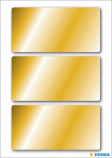eckig, 34 x 67 mm, gold