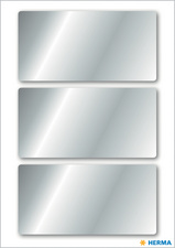 eckig, 34 x 67 mm, silber