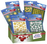 Weihnachts-Sticker Sortiment "Sterne klassisch"