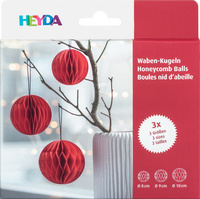 Waben-Kugeln, rot, Verpackung