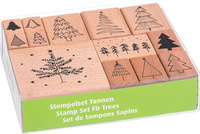  Motivstempel-Set "Tannen"