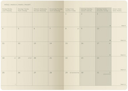 Taschenkalender Conceptum, offen (Kalendarium)