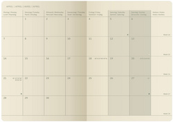 Taschenkalender Conceptum, offen (Kalendarium)