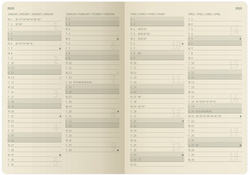 Agenda planning Conceptum, aperçu des mois