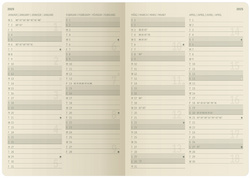 Agenda de poche Conceptum, ouvert