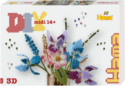 Perles à repasser midi Art "Bouquet de fleurs", coffret cadeau, 3D