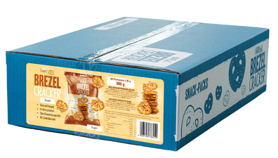 Cracker bretzel au sésame, carton